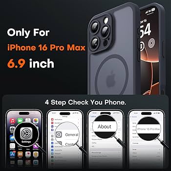 TOCOL Magnetic for iPhone 16 Pro Max Case, Upgraded Full